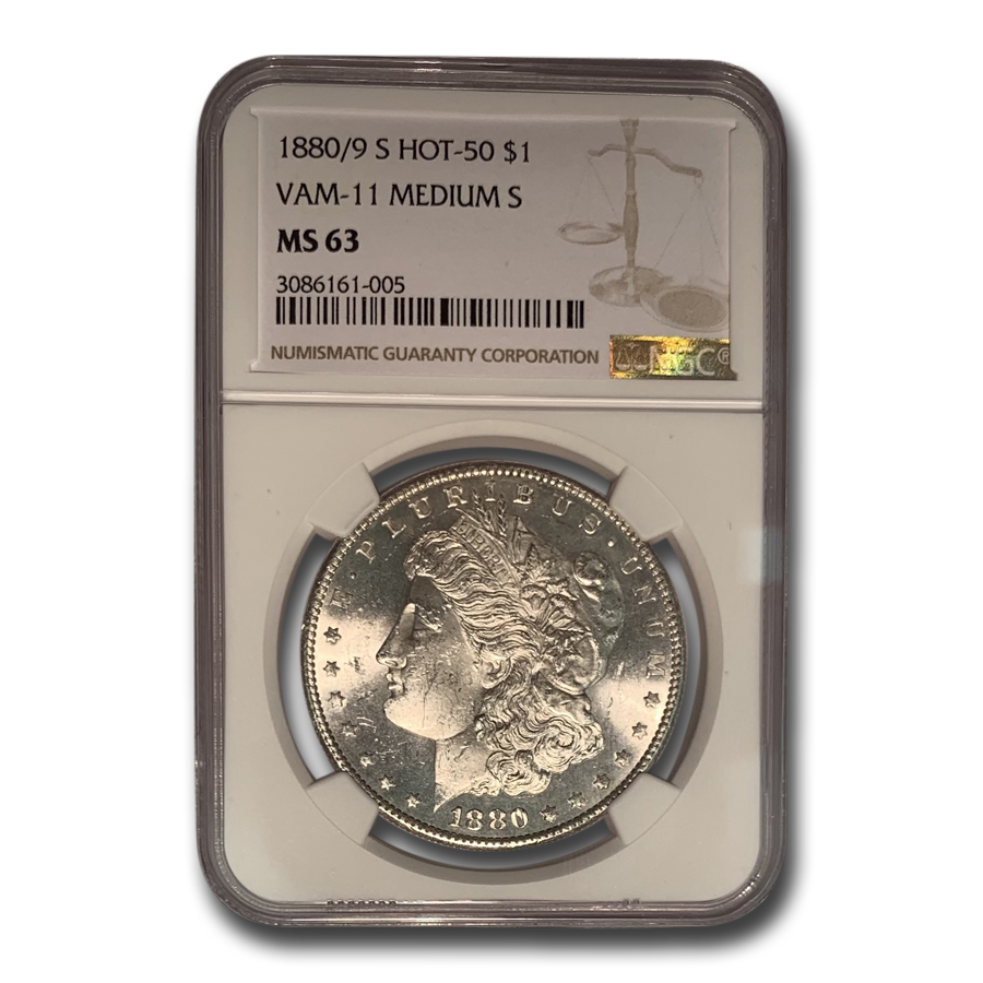 Buy 1880/9-S Morgan Dollar MS-63 NGC (VAM-11, 0/9 Overdate Hot-50)