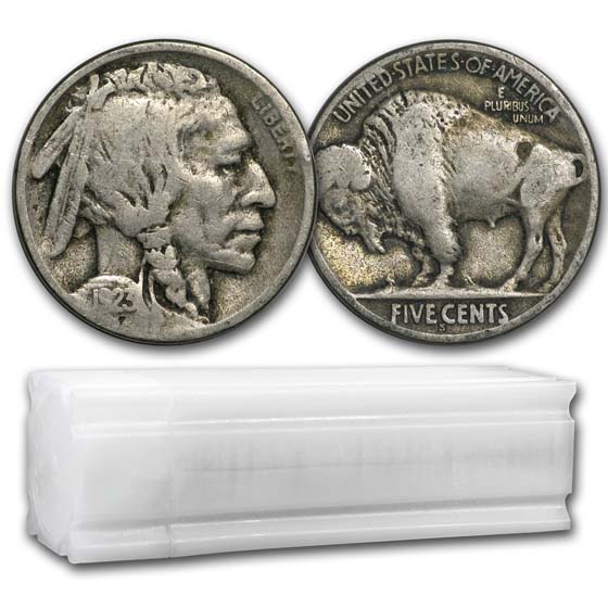 Buy 1923-S Buffalo Nickel 40-Coin Roll Avg Circ