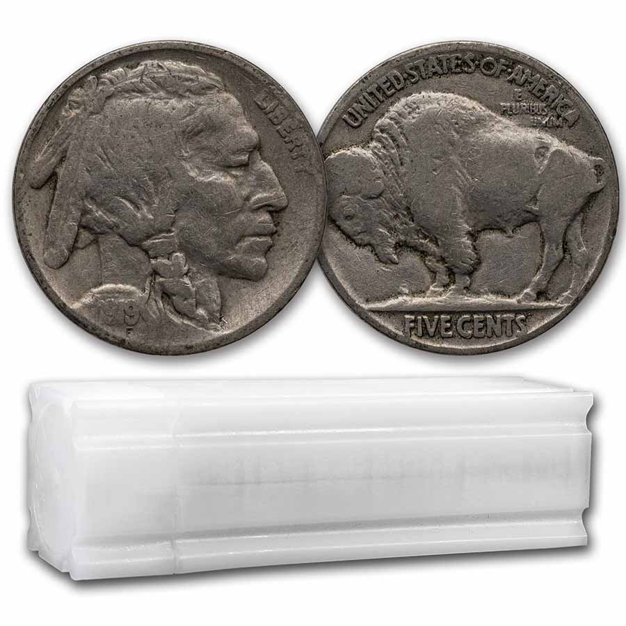 Buy 1919 Buffalo Nickel 40-Coin Roll Avg Circ