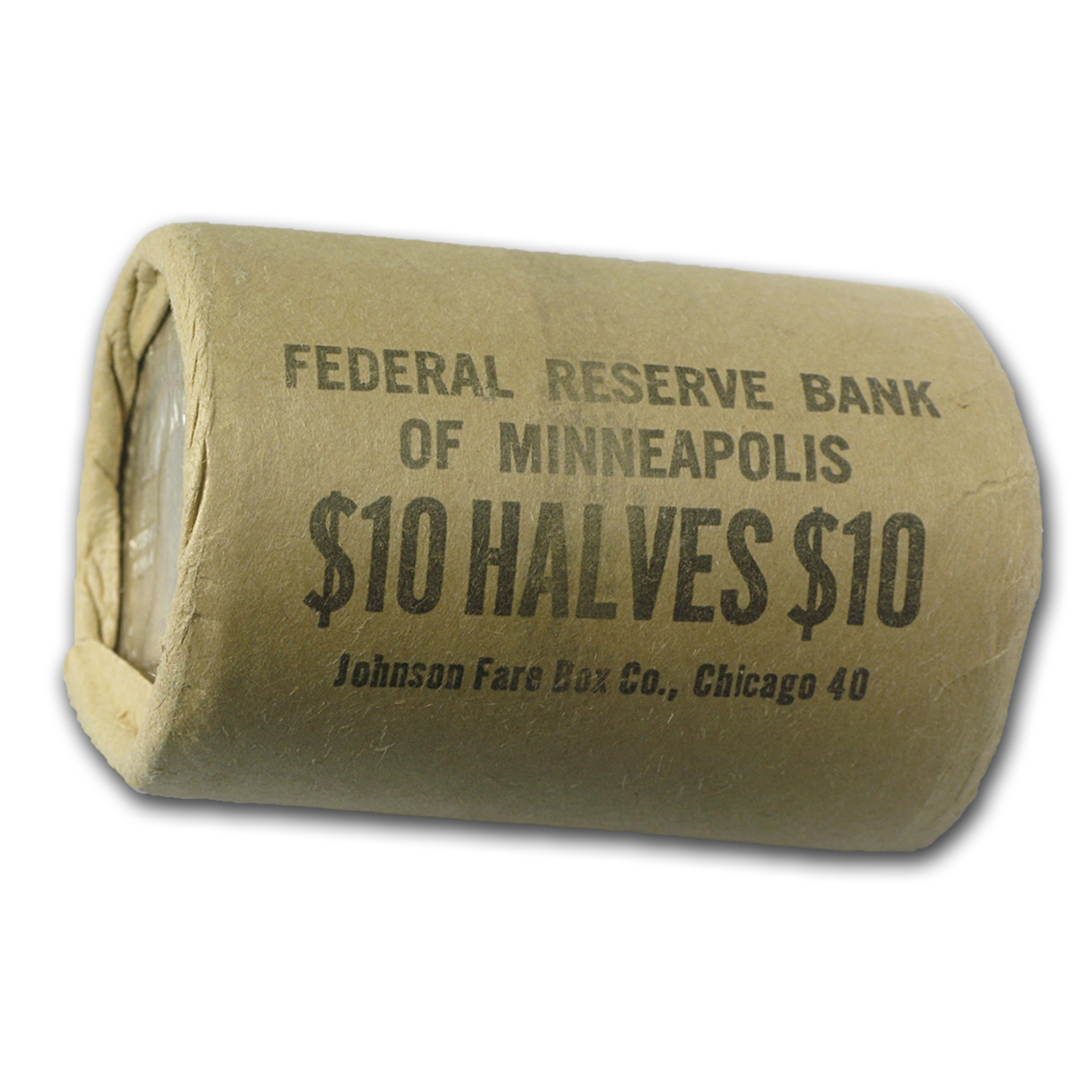 Buy 90% Silver Franklin Halves $10 20-Coin Roll BU (Bank Wrapped)