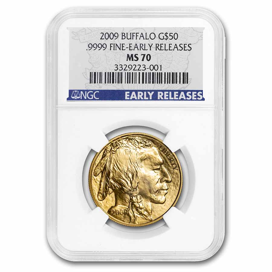 Buy 2009 1 oz Gold Buffalo MS-70 NGC .9999 fine Gold