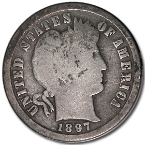 Buy 1897-S Barber Dime Good