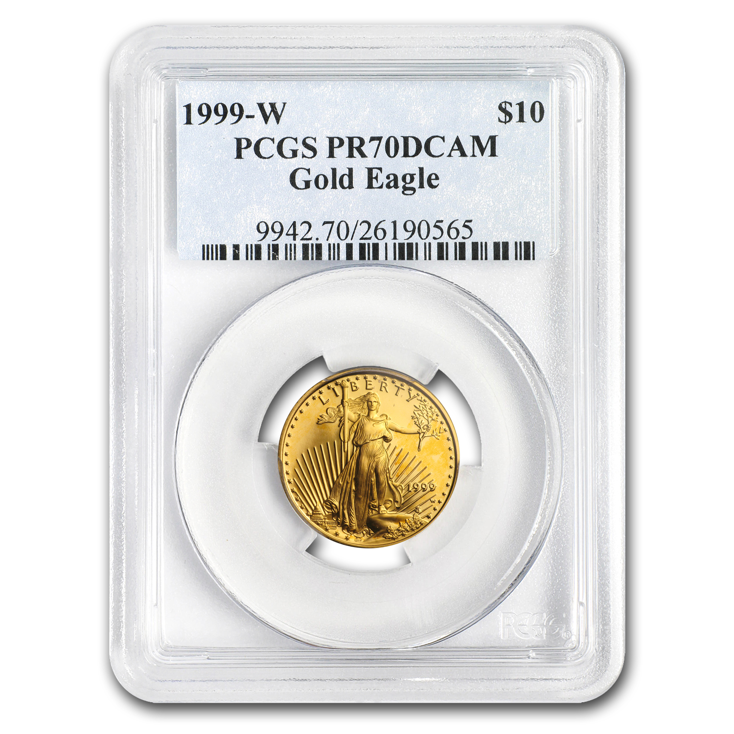Buy 1999-W 1/4 oz Proof American Gold Eagle PR-70 PCGS
