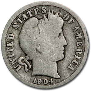 Buy 1904-S Barber Dime Good - Click Image to Close