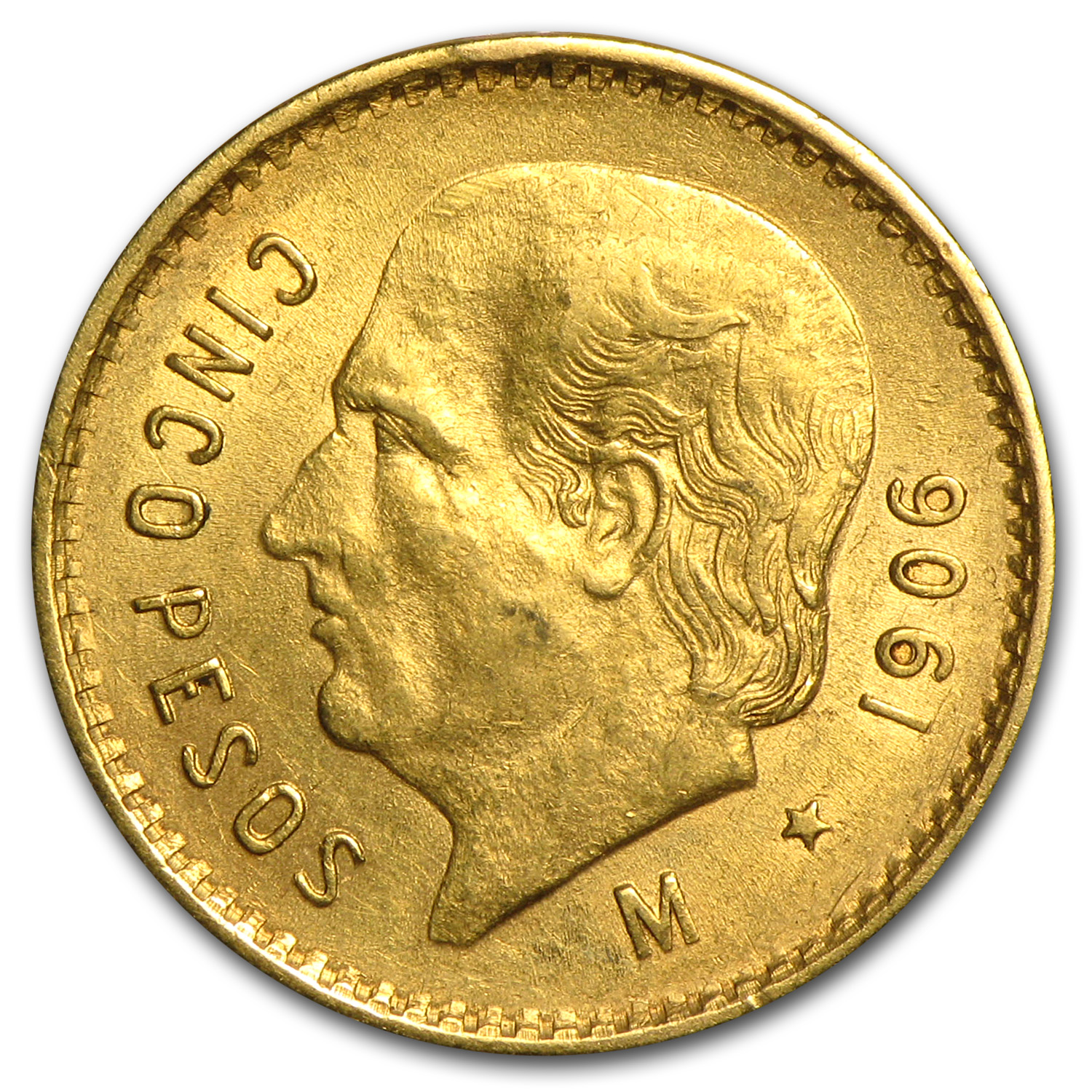 Buy 1906 Mexico Gold 5 Pesos AU - Click Image to Close