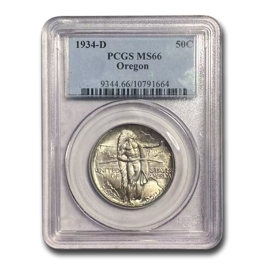 Buy 1934-D Oregon Trail Commemorative Half Dollar MS-66 PCGS