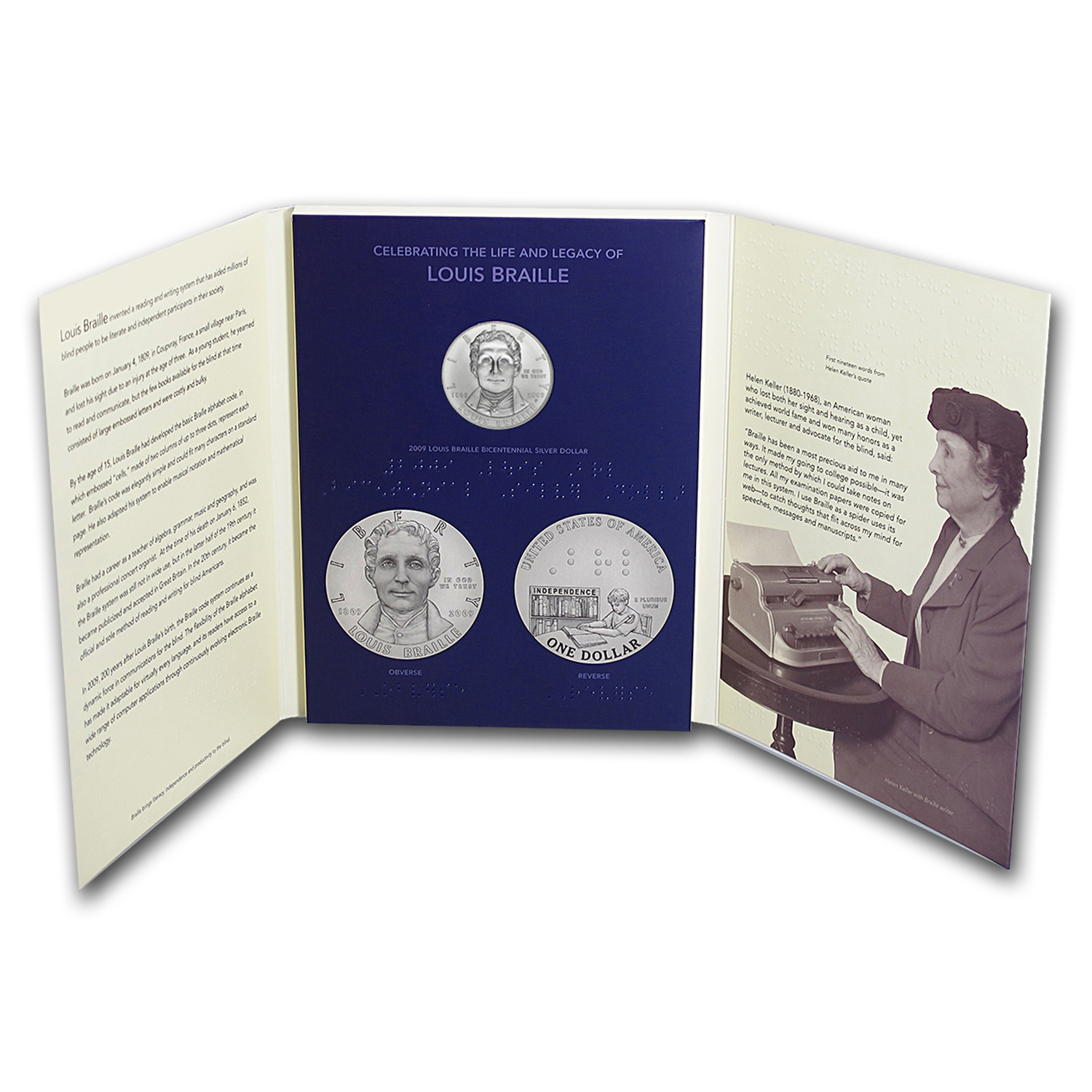 Buy 2009-P L Braille Edu Set $1 Ag Commem BU Booklet