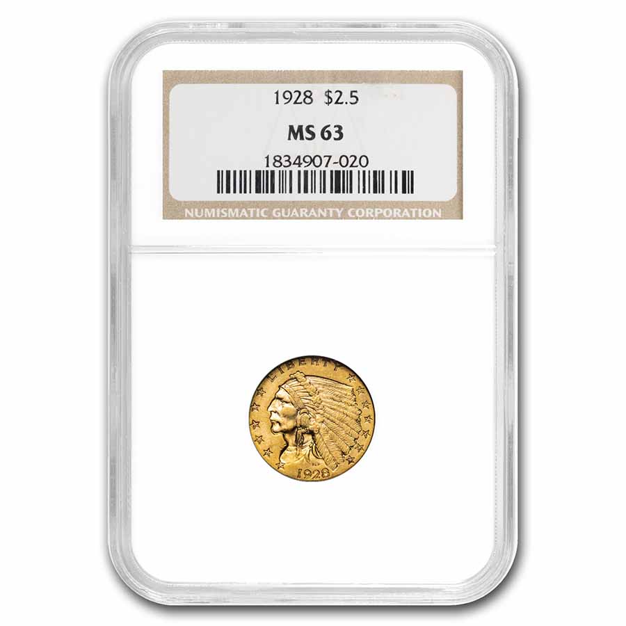 Buy 1928 $2.50 Indian Gold Quarter Eagle MS-63 NGC