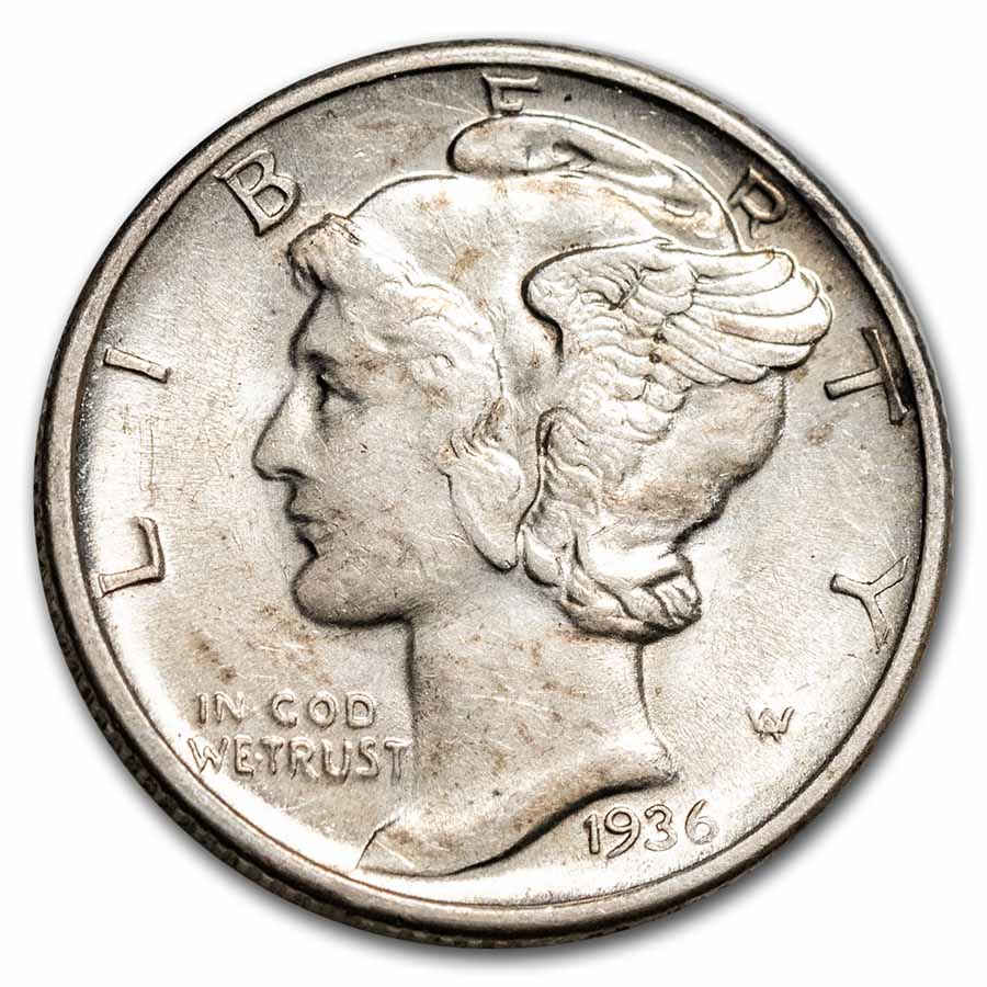 Buy 1936-D Mercury Dime AU