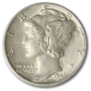 Buy 1941 Mercury Dime AU