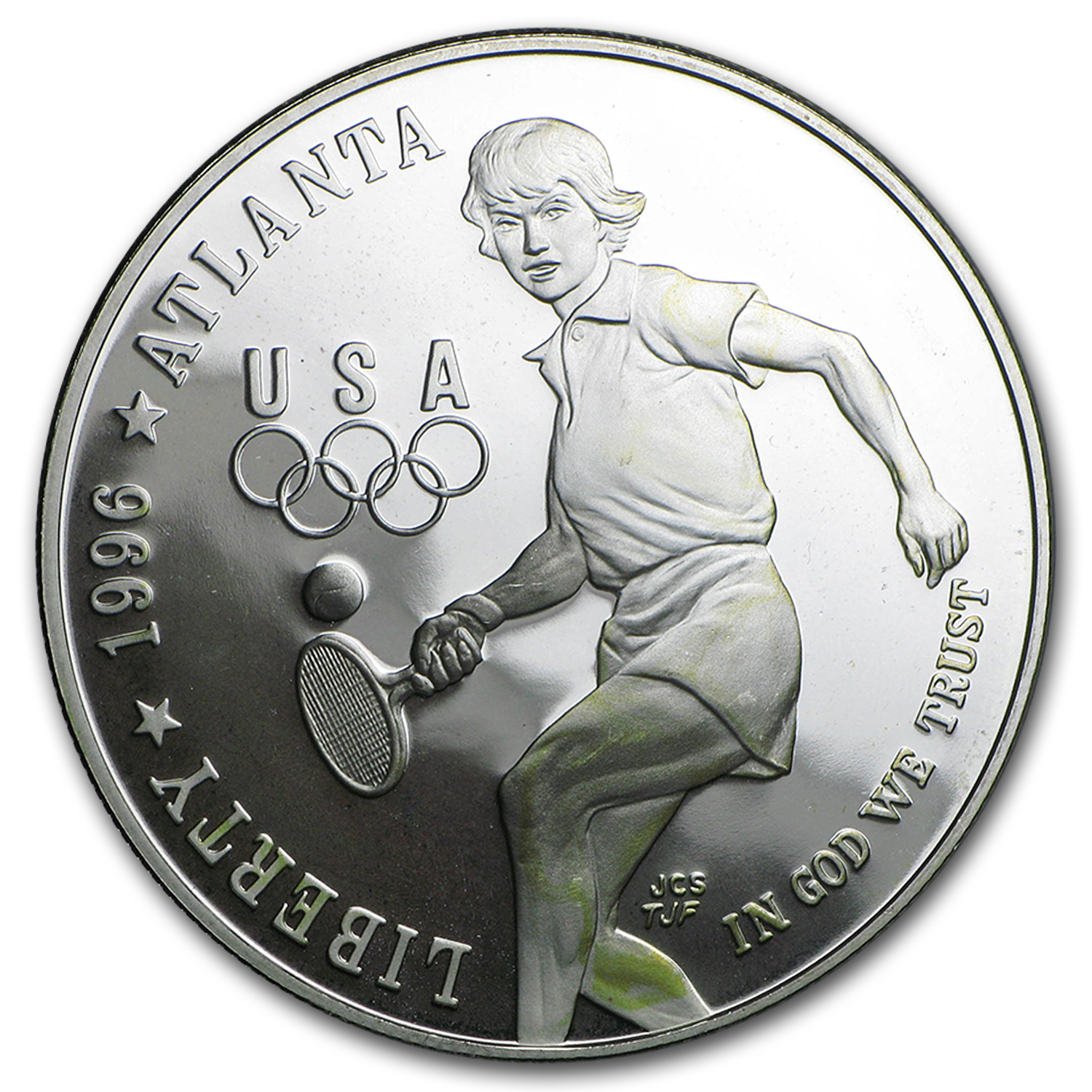 Buy 1996-P Olympic Tennis $1 Silver Commem Proof (Capsule Only)