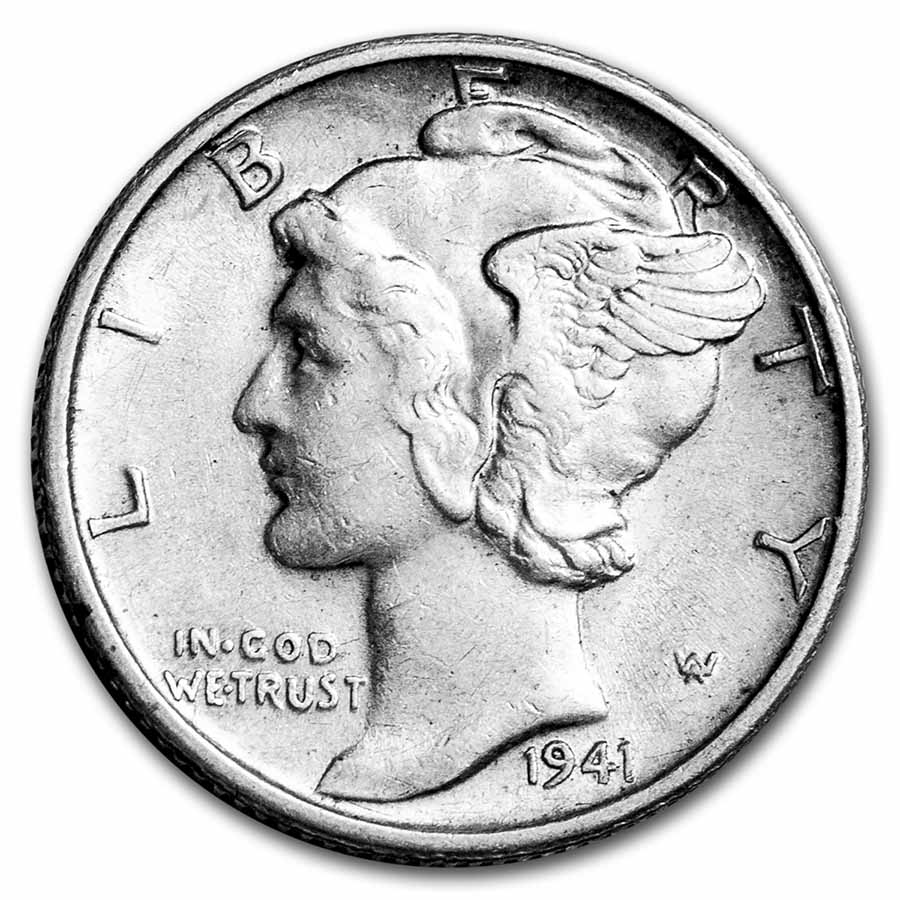 Buy 1941-S Mercury Dime AU