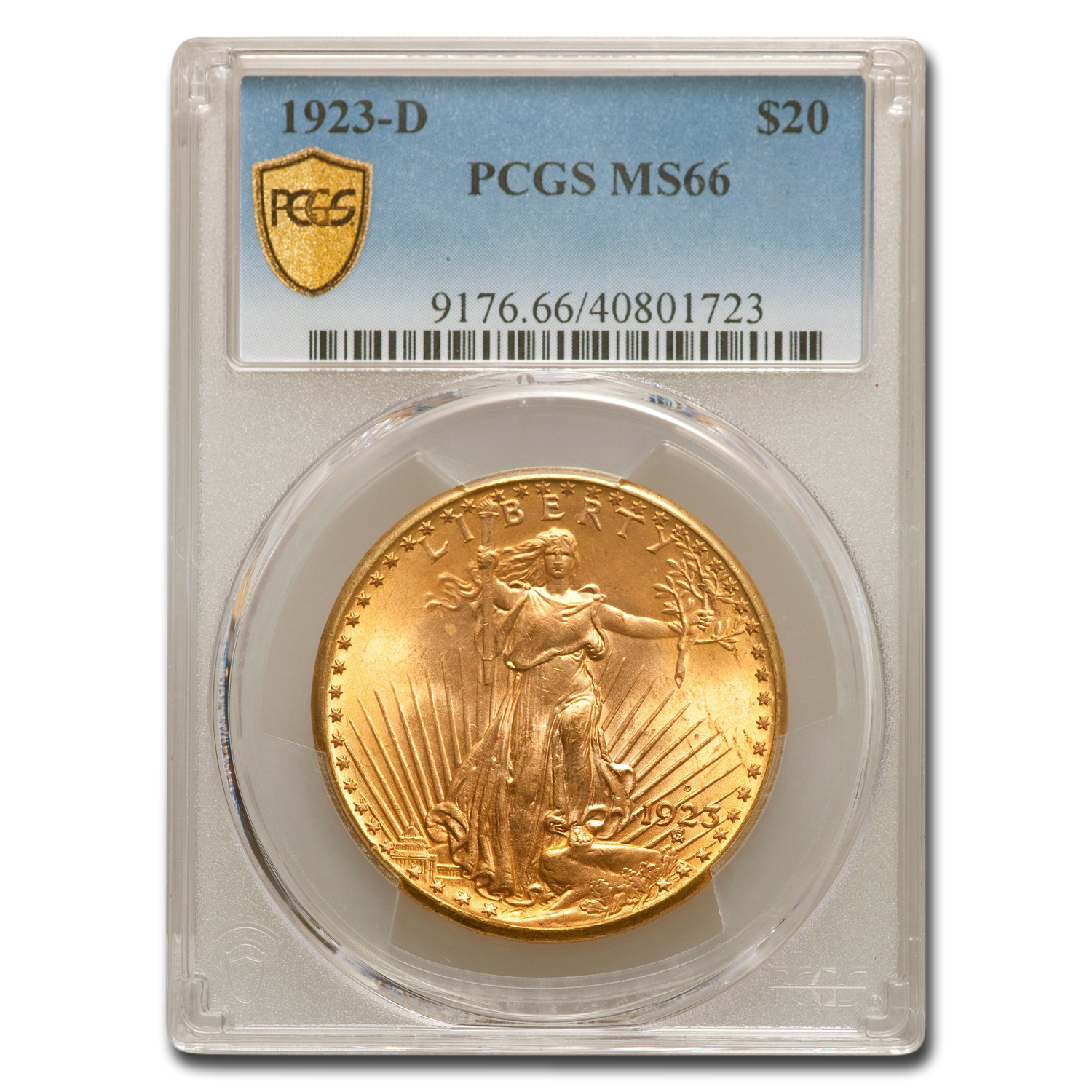 Buy MS-66 1923-D $20 Saint-Gaudens Gold Double Eagle PCGS