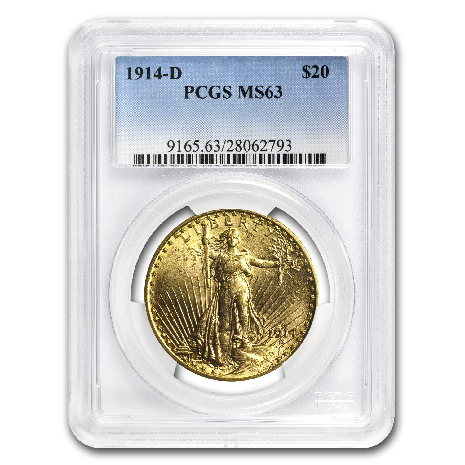 Buy MS-63 PCGS 1914-D Saint-Gaudens Gold Double Eagle