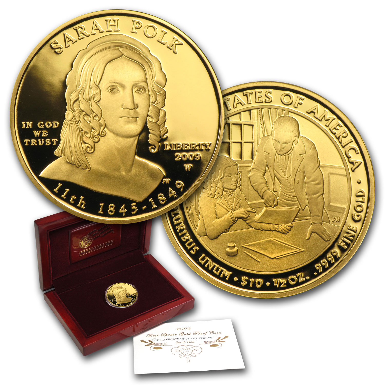 Buy 2009-W 1/2 oz Proof Gold Sarah Polk (w/Box & COA)