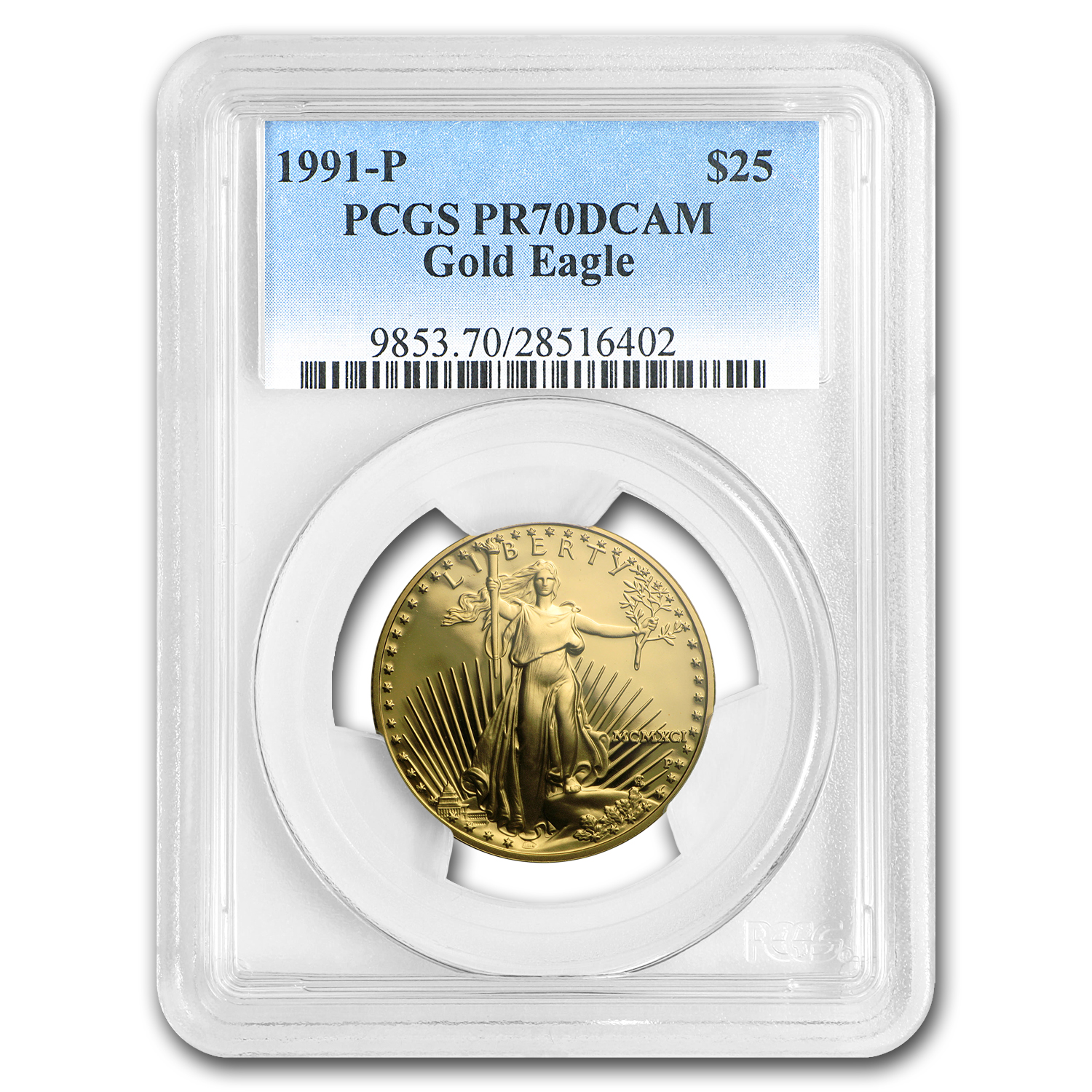 Buy 1991-P 1/2 oz Proof American Gold Eagle PR-70 PCGS