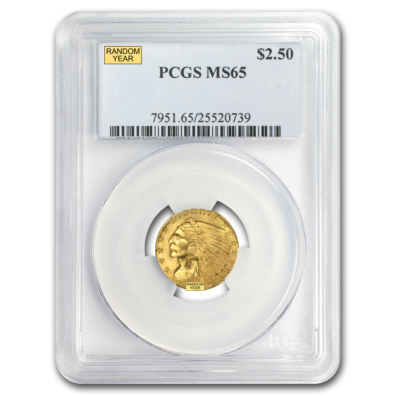 Buy $2.50 Indian Gold Quarter Eagle MS-65 NGC/PCGS - Click Image to Close