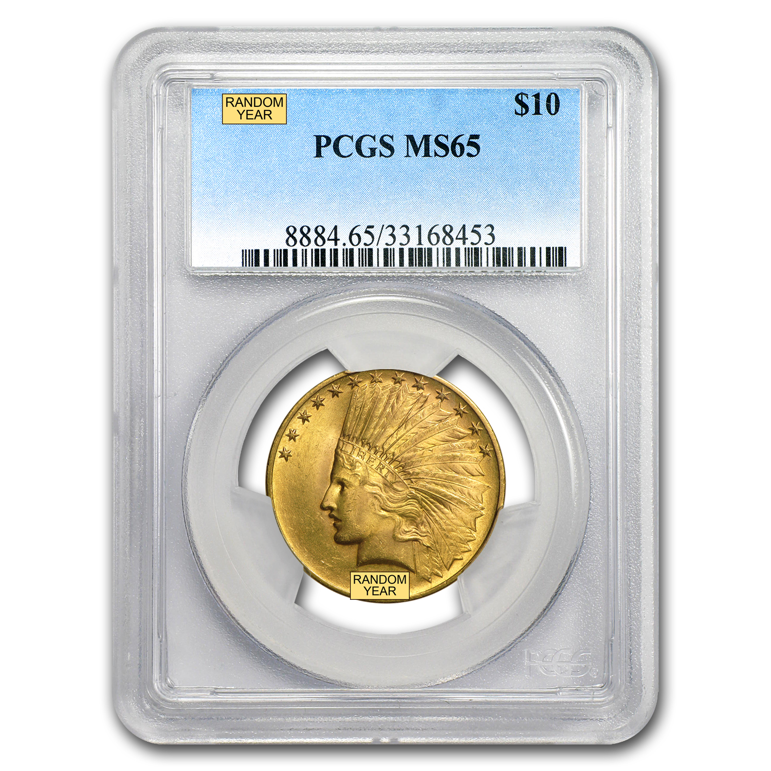 Buy $10 Indian Gold Eagle MS-65 PCGS (Random) - Click Image to Close