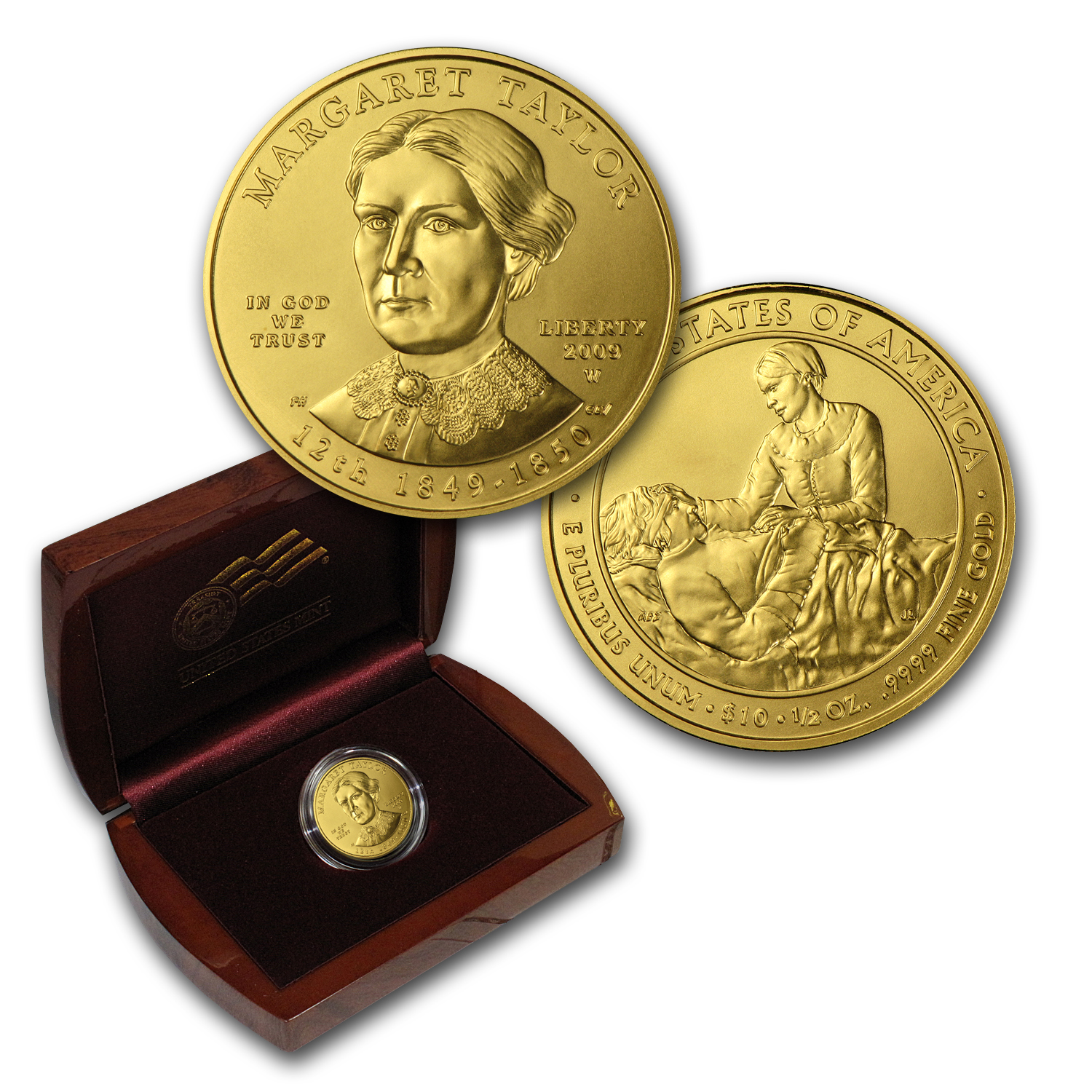 Buy 2009-W 1/2 oz Gold Margaret Taylor BU (w/Box & COA)