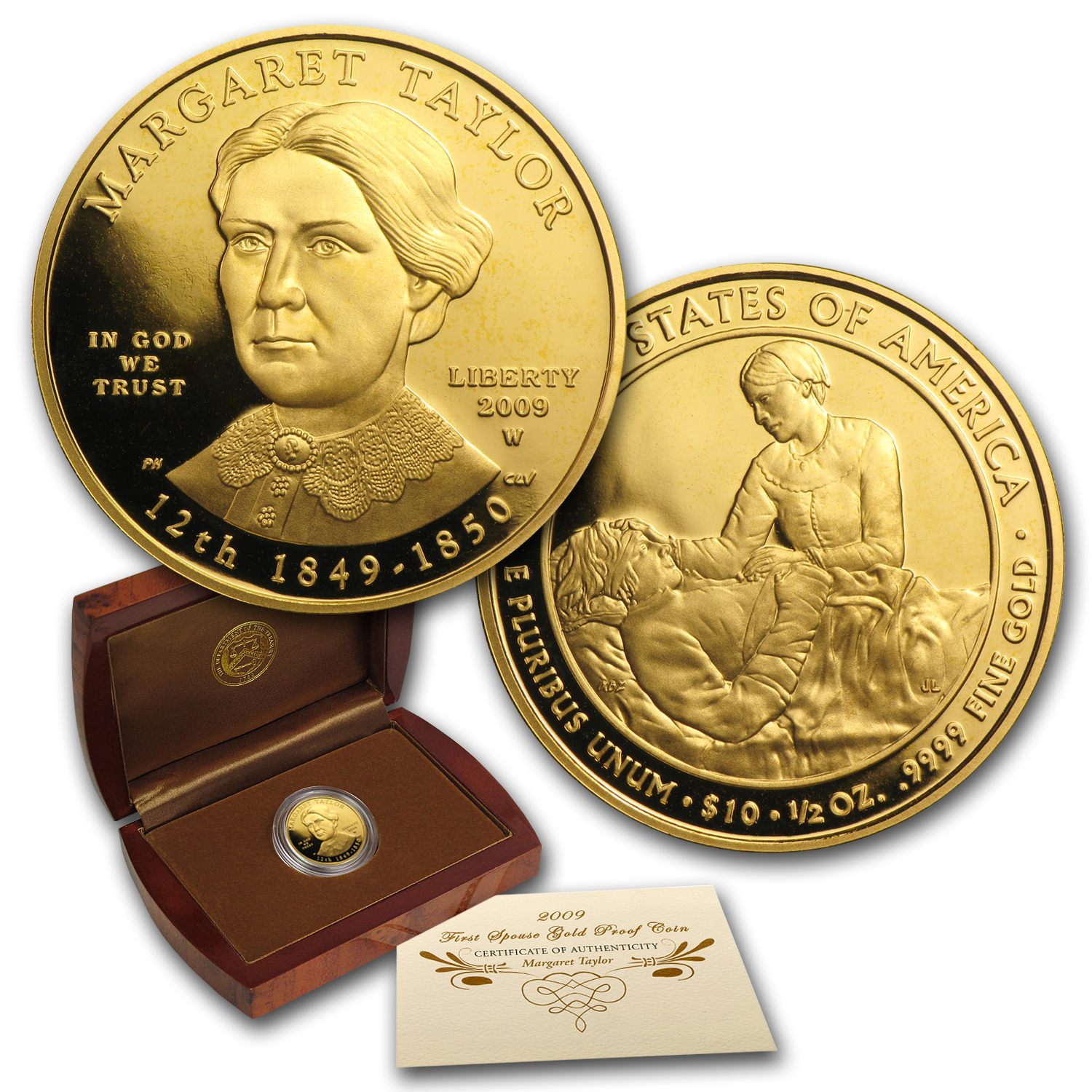 Buy 2009-W 1/2 oz Proof Gold Margaret Taylor (w/Box & COA)