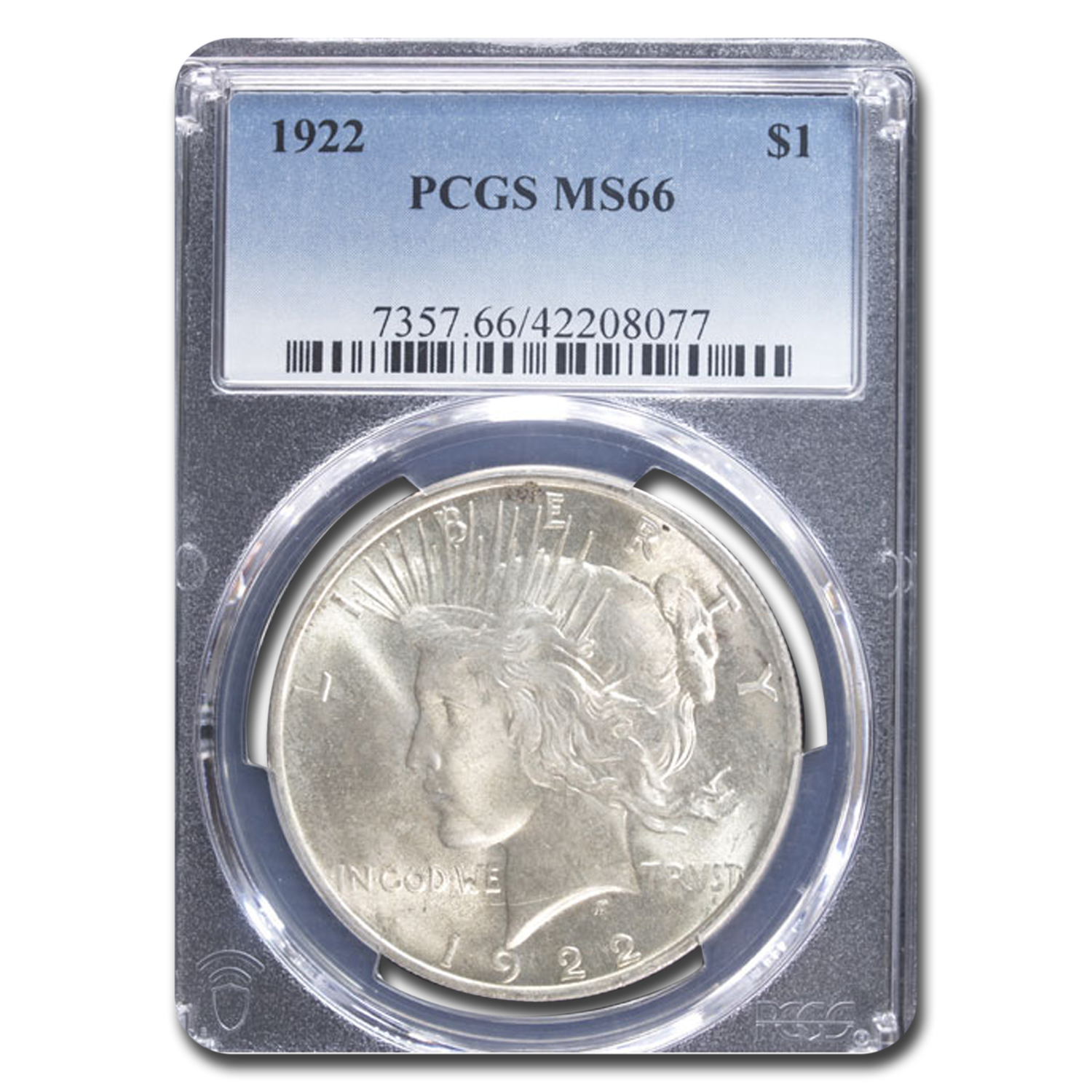 Buy 1922 Peace Dollar MS-66 PCGS