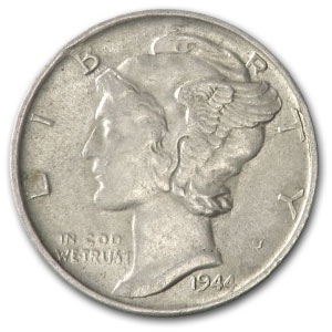 Buy 1944-S Mercury Dime AU