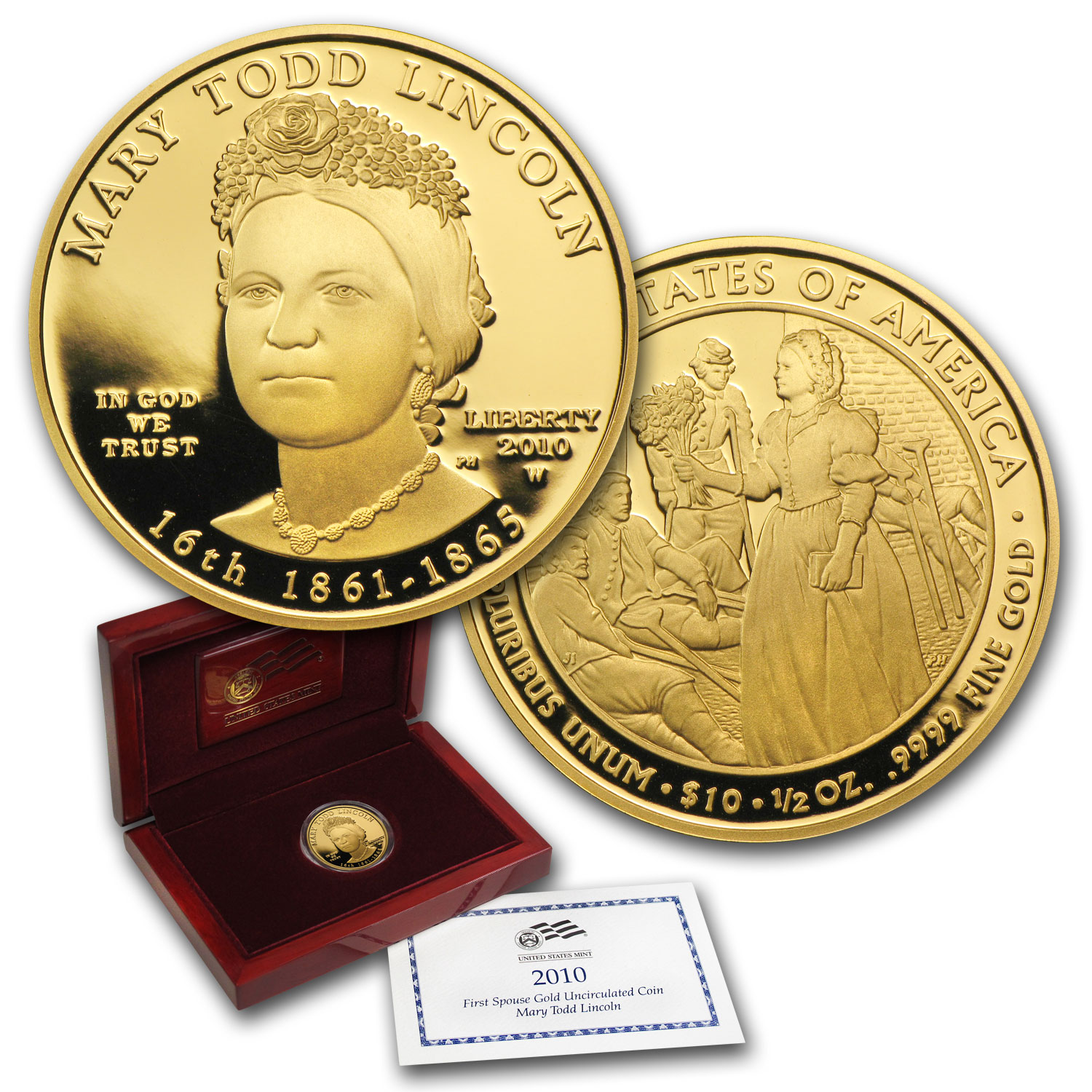 Buy 2010-W 1/2 oz Proof Gold Mary Todd Lincoln (w/Box & COA)