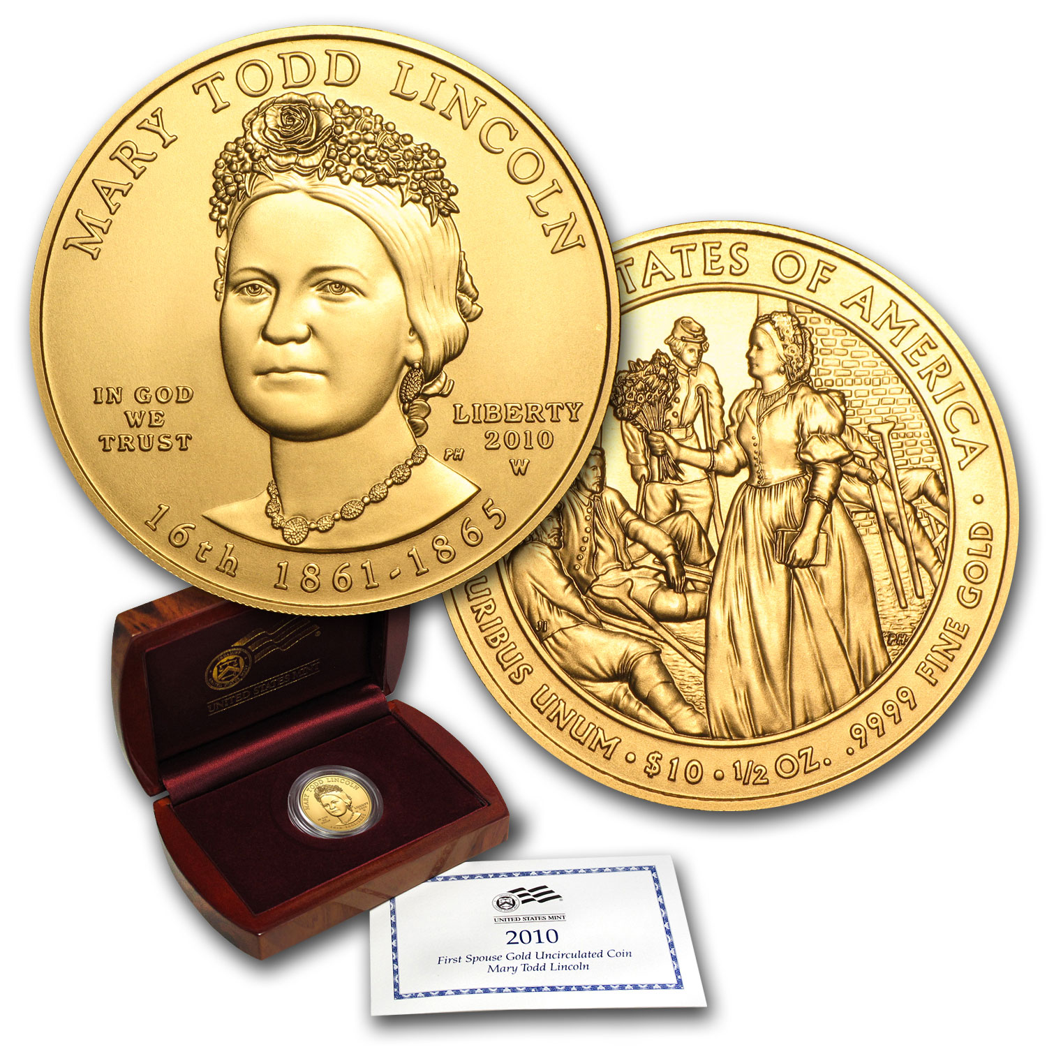 Buy 2010-W 1/2 oz Gold Mary Todd Lincoln BU (w/Box & COA)