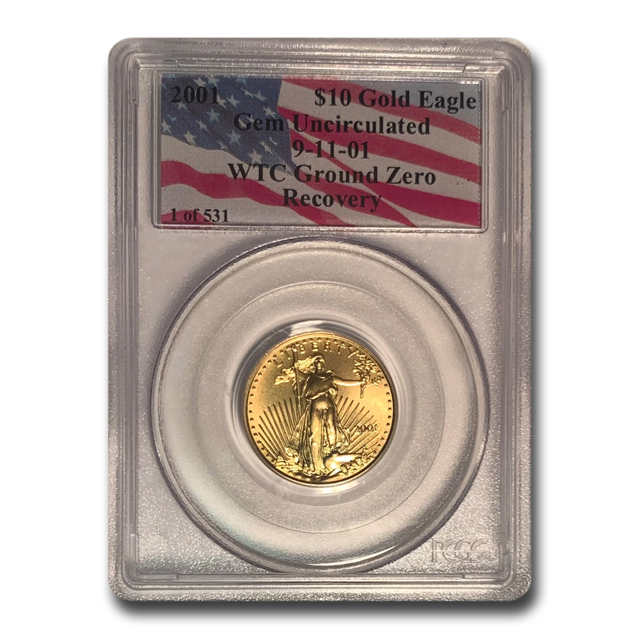 Buy 2001 1/4 oz American Gold Eagle PCGS Gem Unc (WTC, 1 of 531)