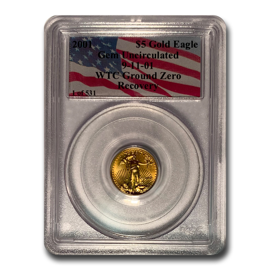 Buy 2001 1/10 oz American Gold Eagle Gem Unc PCGS (WTC)