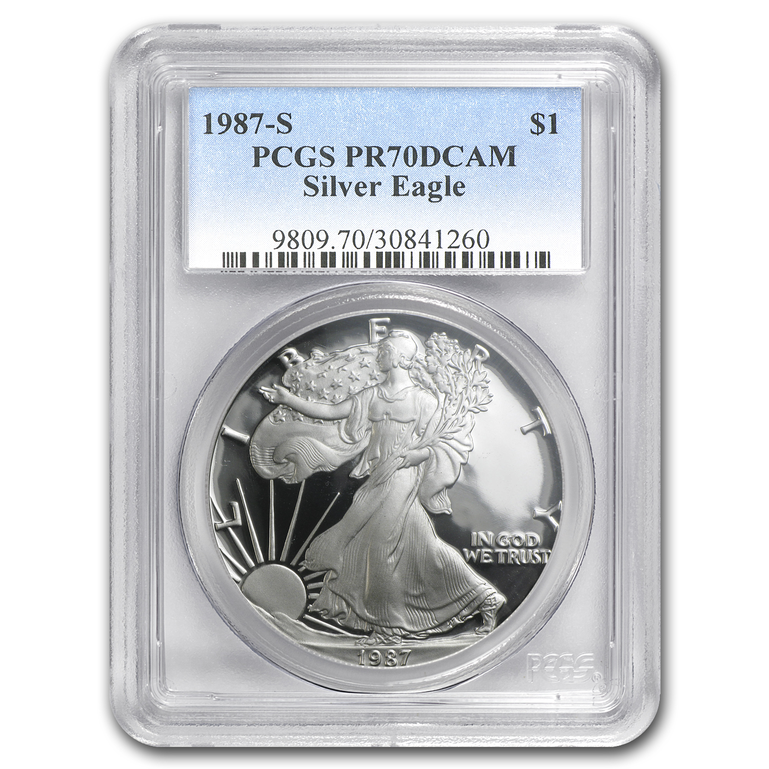 Buy 1987-S Proof American Silver Eagle PR-70 PCGS