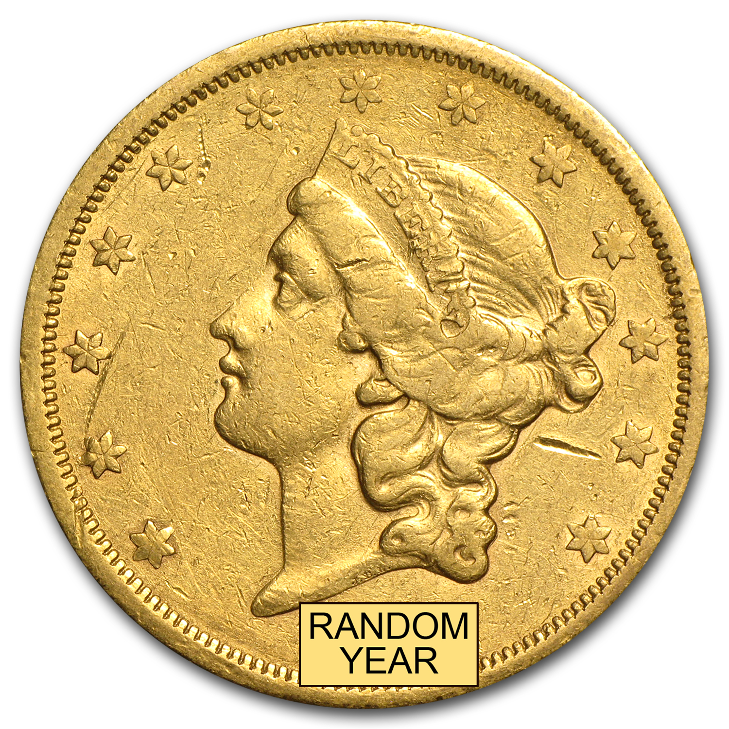 Buy 1866-1876 $20 Liberty Gold Double Eagle Type 2 (Cleaned)