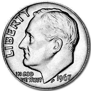 Buy 1967 Roosevelt Dime BU