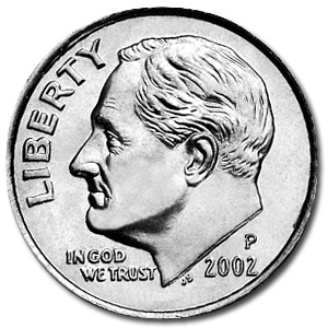 Buy 2002-P Roosevelt Dime BU