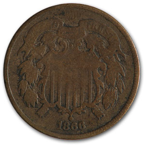 Buy 1866 Two Cent Piece Good - Click Image to Close