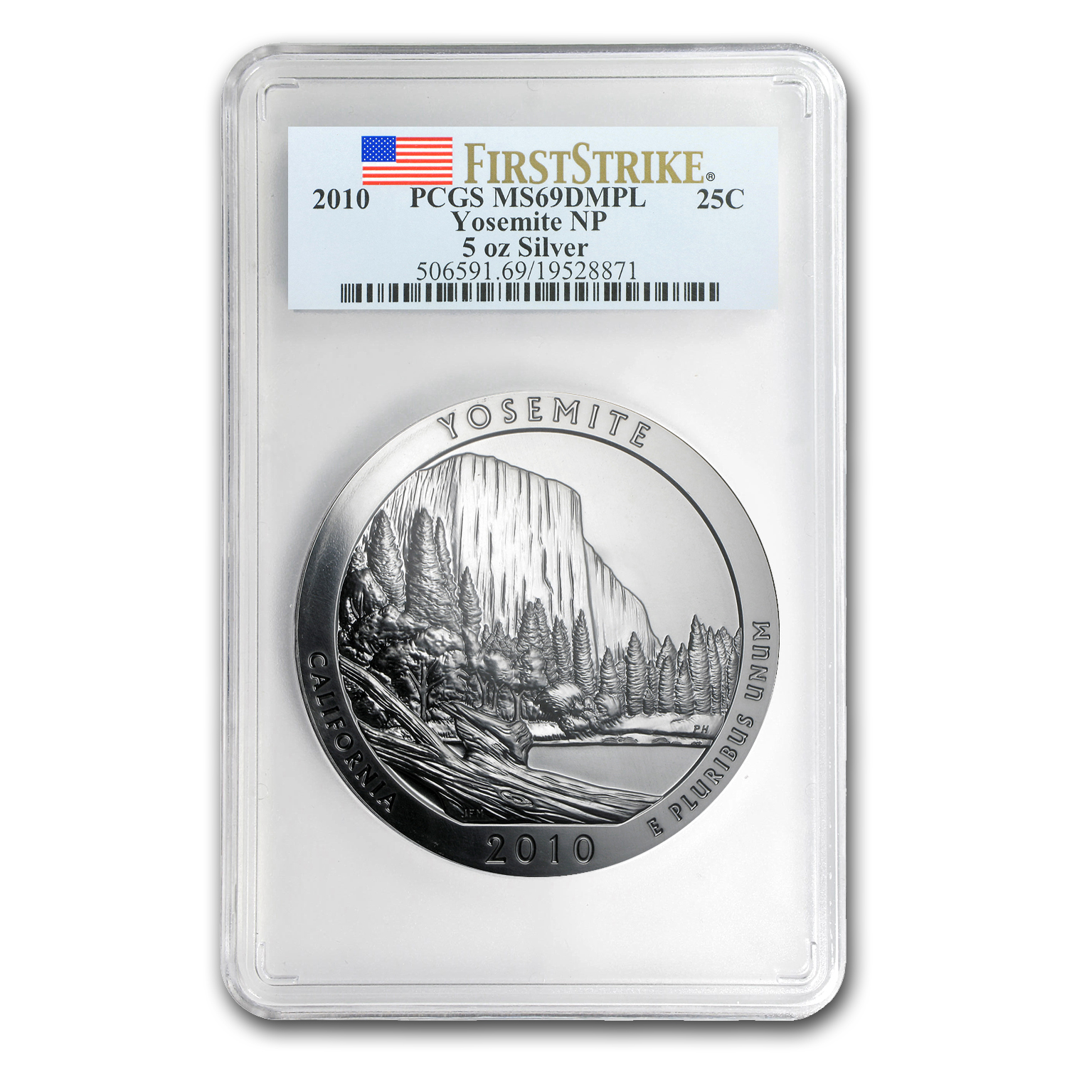 Buy 2010 5 oz Silver ATB Yosemite MS-69 DMPL PCGS (FirstStrike?) - Click Image to Close