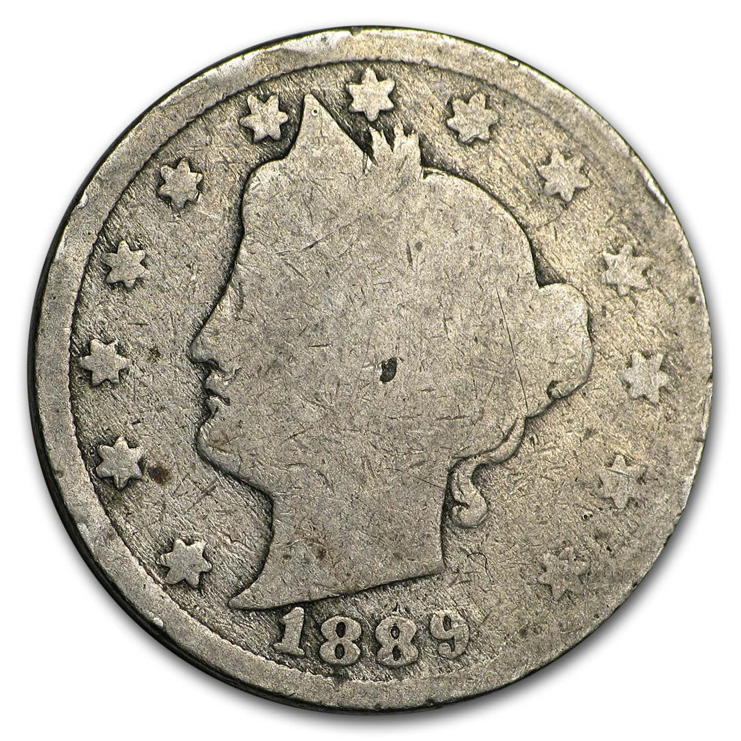Buy 1889 Liberty Head V Nickel AG