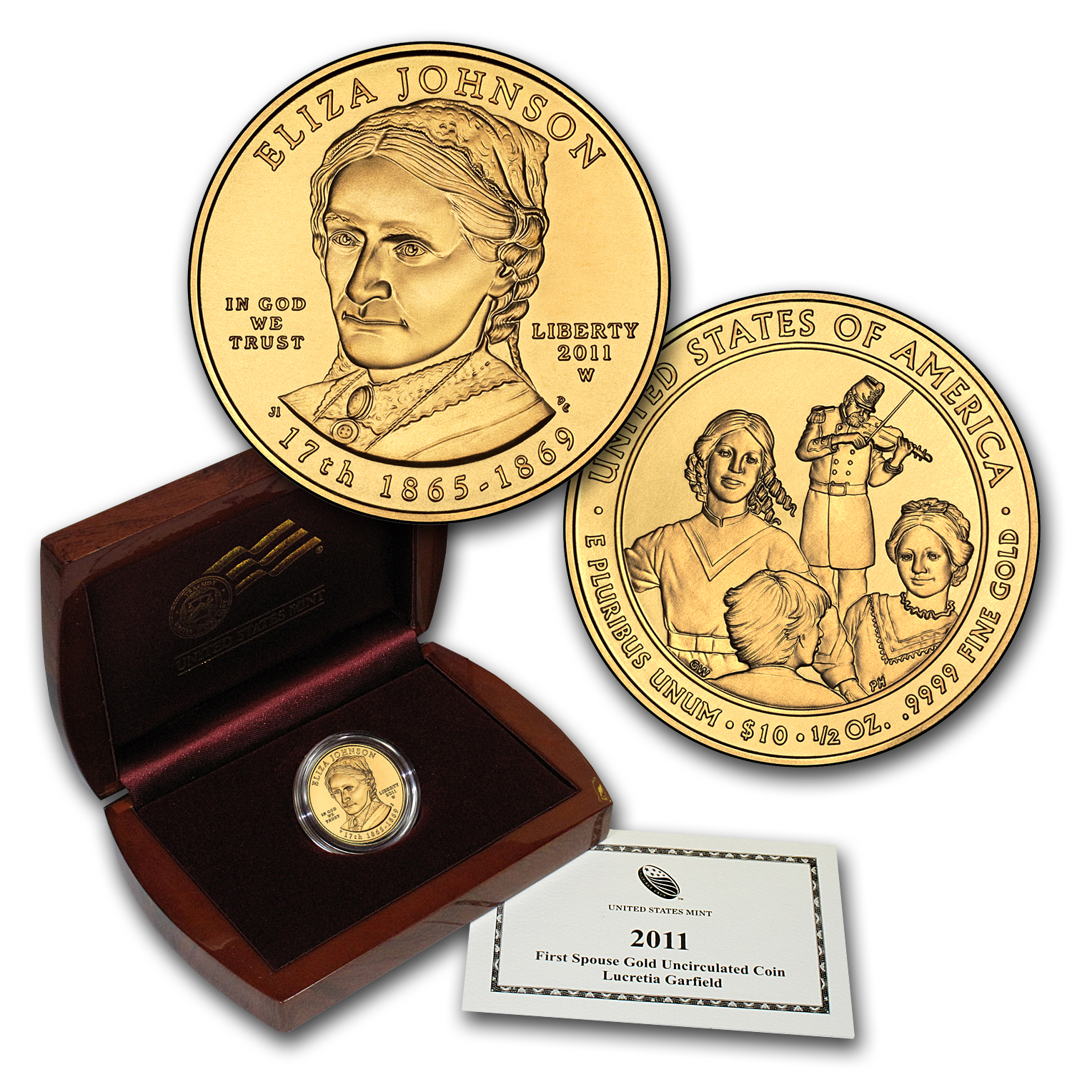 Buy 2011-W 1/2 oz Gold Eliza Johnson BU (w/Box & COA)