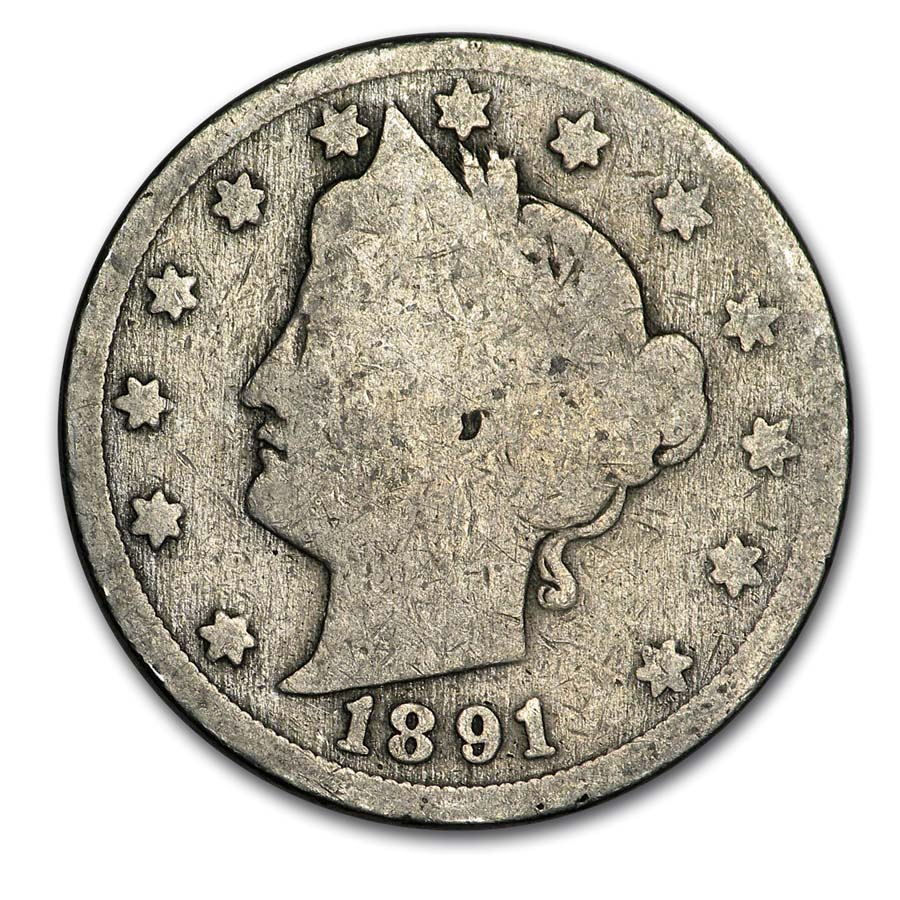 Buy 1891 Liberty Head V Nickel Good