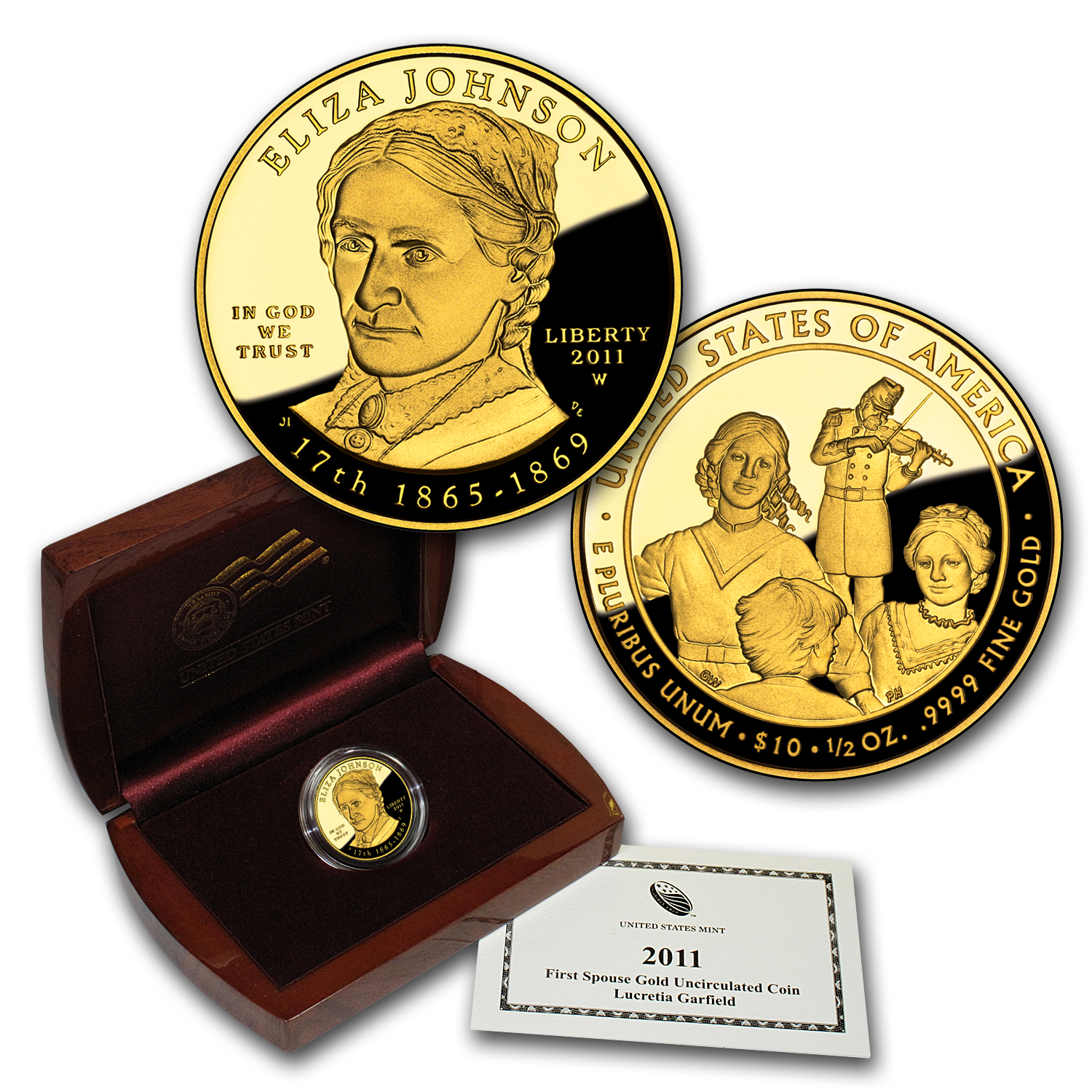 Buy 2011-W 1/2 oz Proof Gold Eliza Johnson (w/Box & COA)