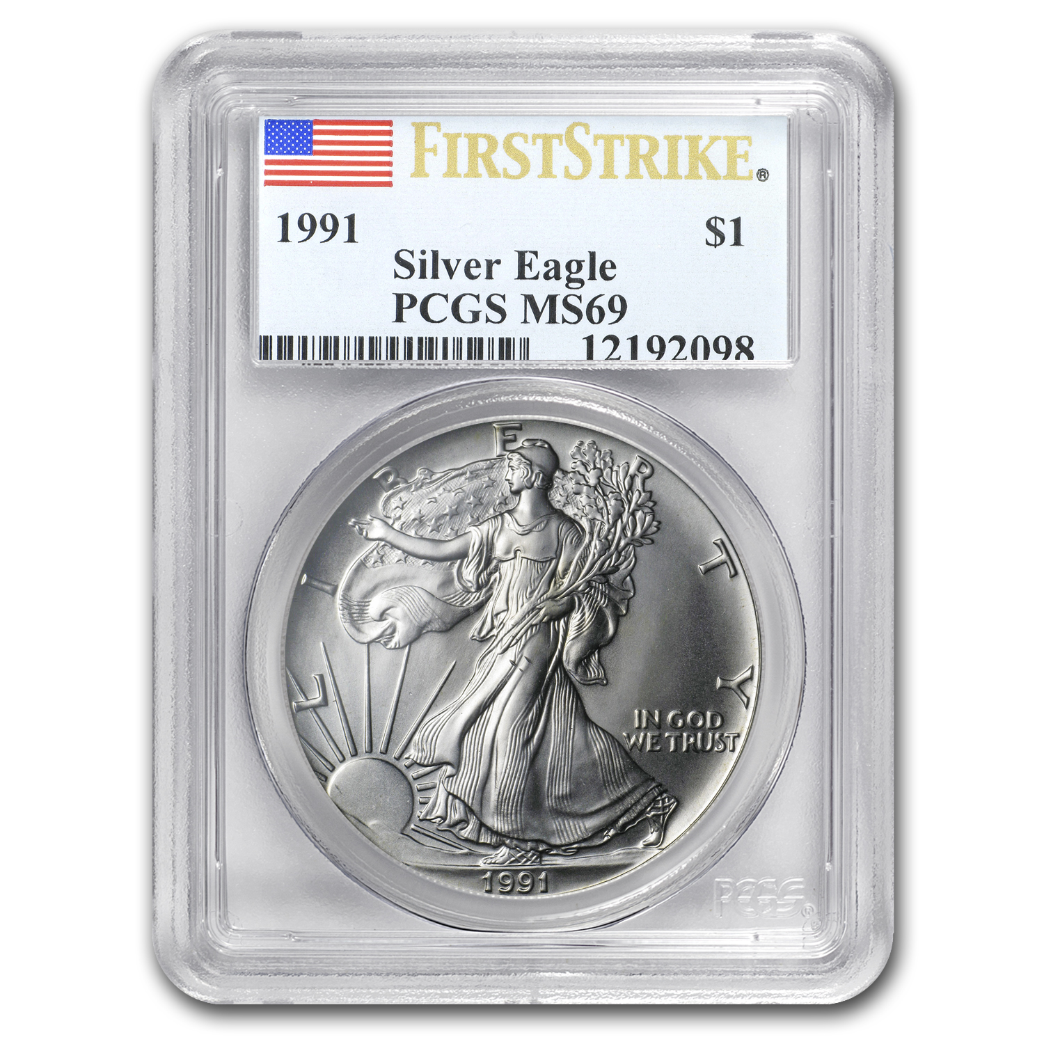 Buy 1991 American Silver Eagle MS-69 PCGS (FirstStrike?)