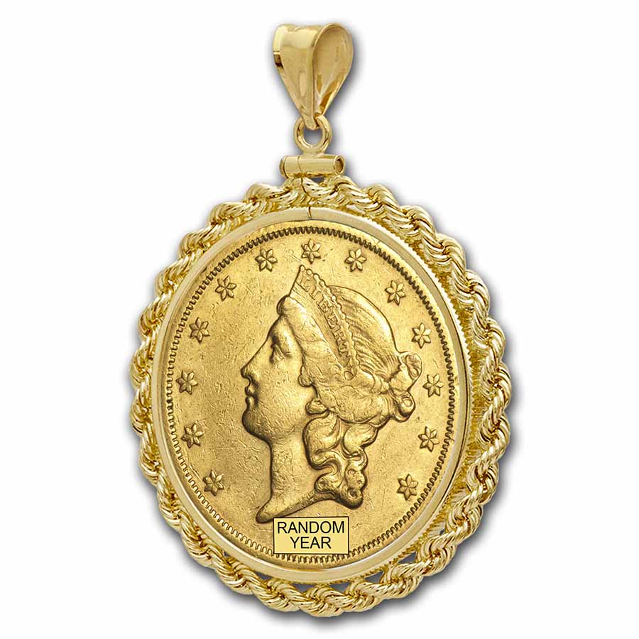 Buy $20 Liberty Gold Double Eagle Pendant (Rope-ScrewTop Bezel)