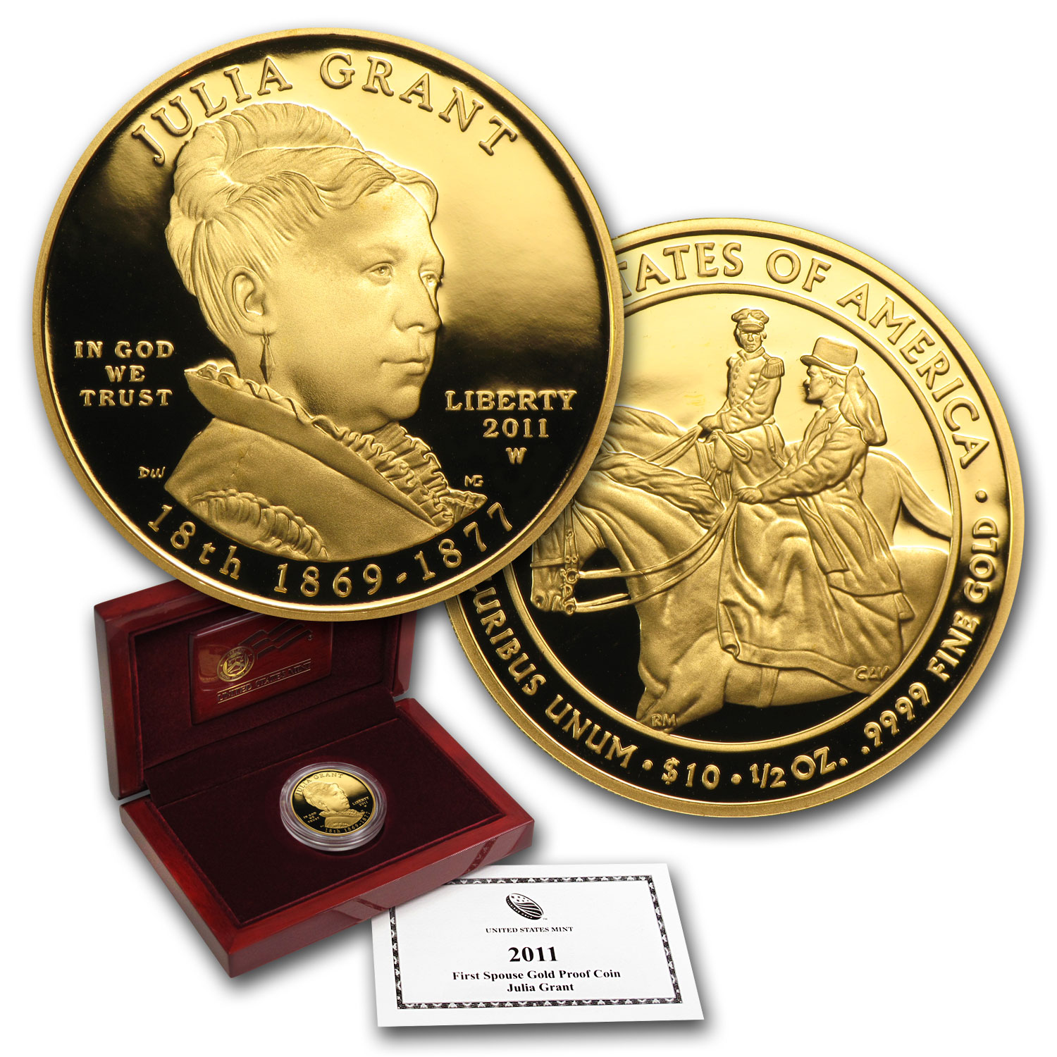 Buy 2011-W 1/2 oz Proof Gold Julia Grant (w/Box & COA)