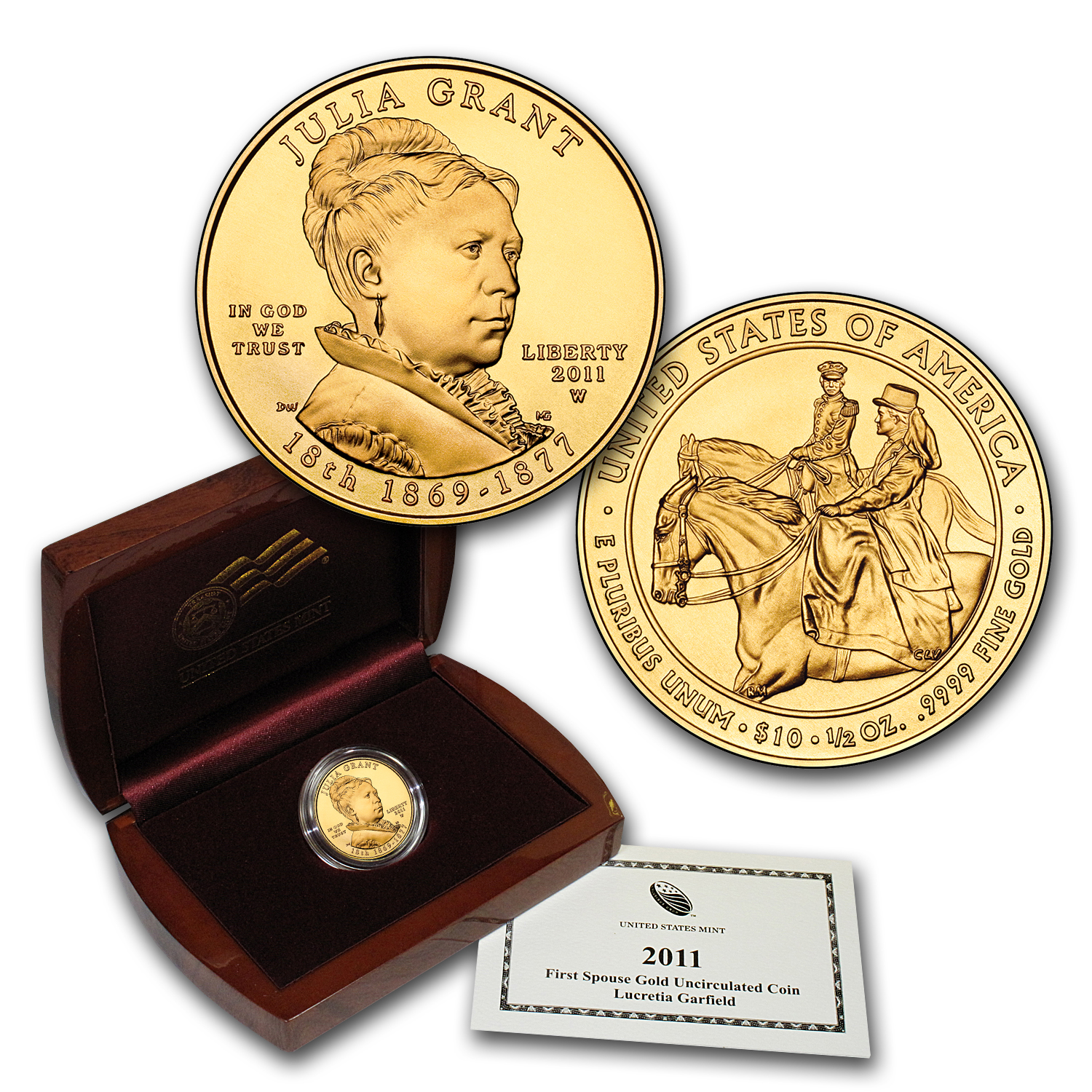 Buy 2011-W 1/2 oz Gold Julia Grant BU (w/Box & COA)