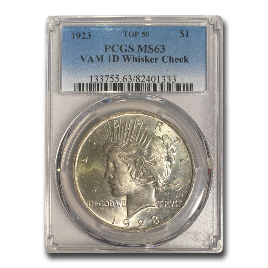 Buy 1923 Peace Dollar MS-63 PCGS (VAM-1D Whisker Cheek, Top-50)