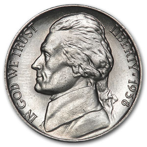 Buy 1938 Jefferson Nickel BU - Click Image to Close