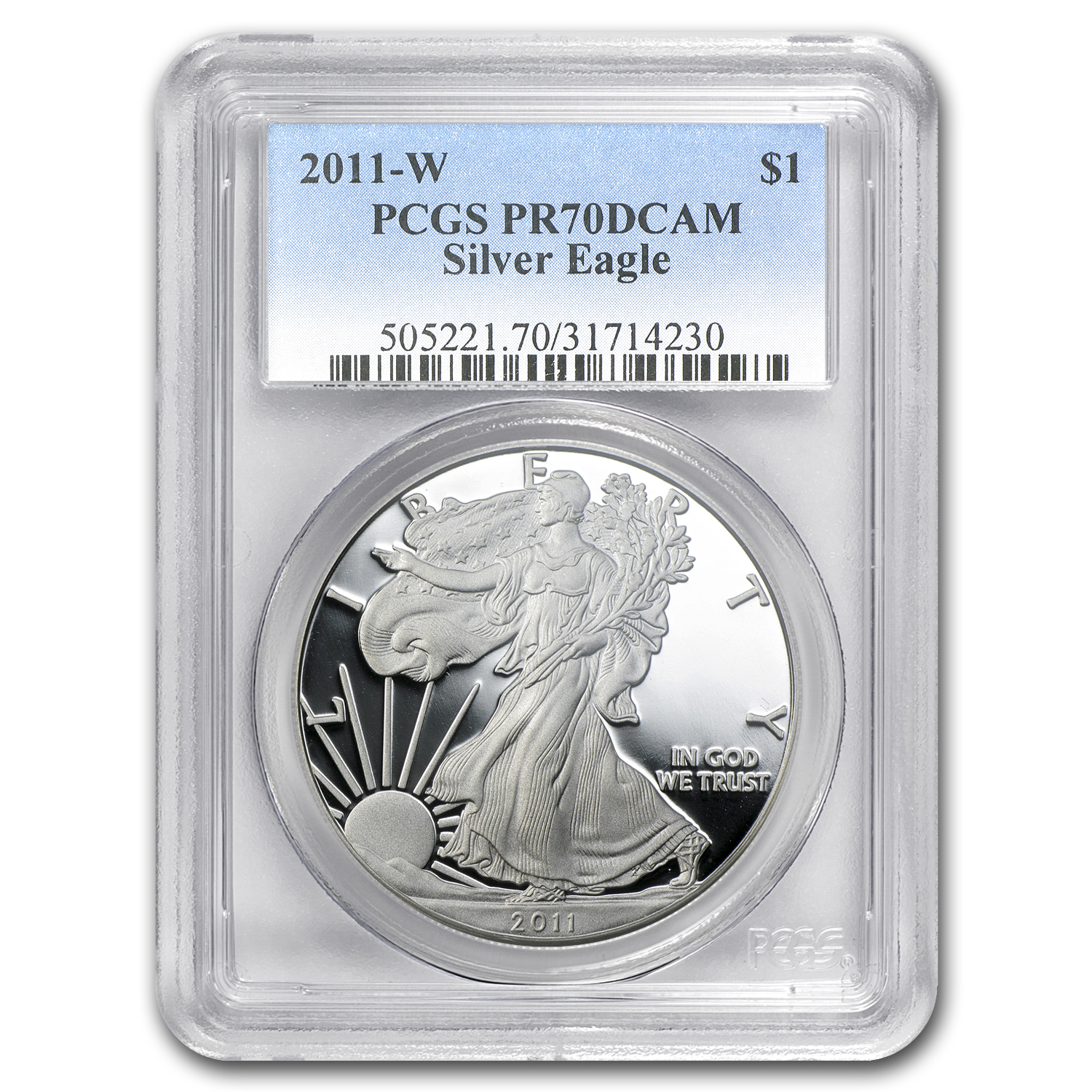 Buy 2011-W Proof American Silver Eagle PR-70 PCGS