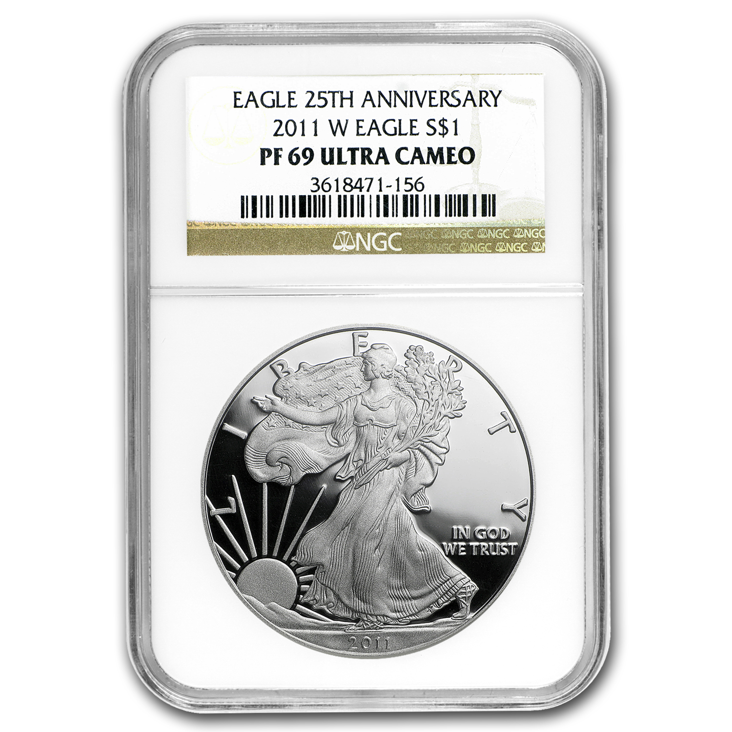 Buy 2011-W Proof American Silver Eagle PF-69 NGC (25th Anniv)
