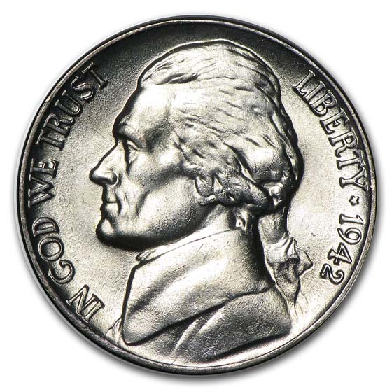 Buy 1942-P Silver Wartime Jefferson Nickel BU
