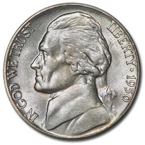 Buy 1950 Jefferson Nickel BU